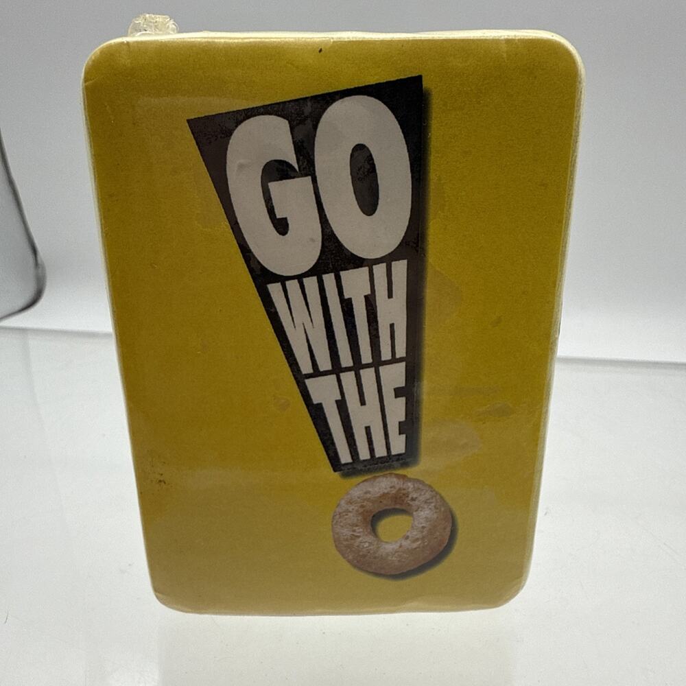 Vintage “Go With The O” Compressed Cheerios Yellow Tshirt New/Sealed Rare HTF